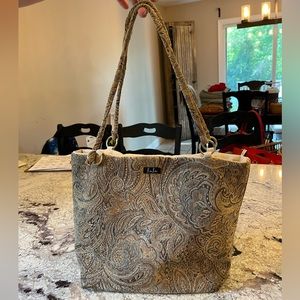 Lulu Shoulder Strap Hand Bag w/ Paisley Material